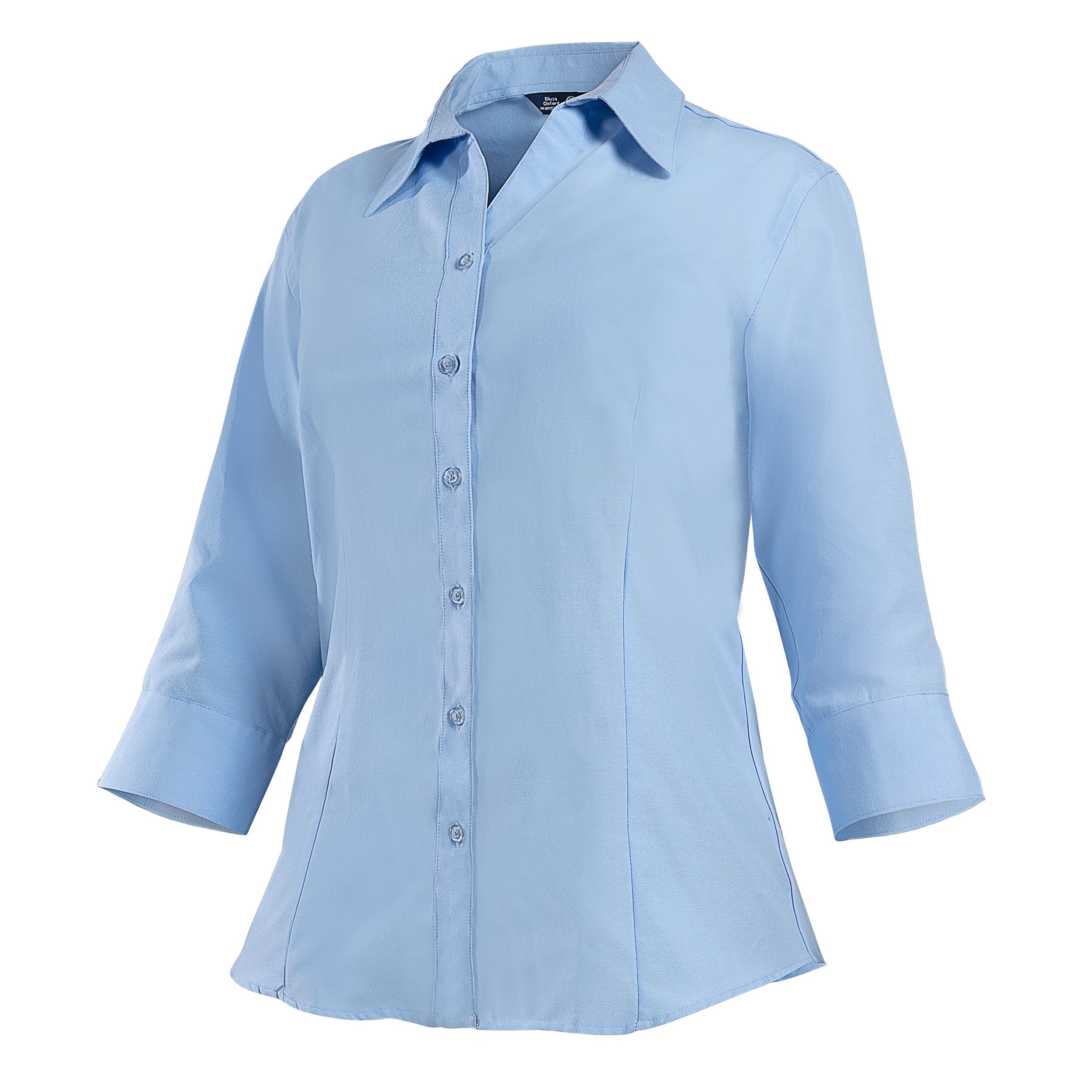 BLUSA OXFORD CLASSIC MANGA 3/4 MUJER